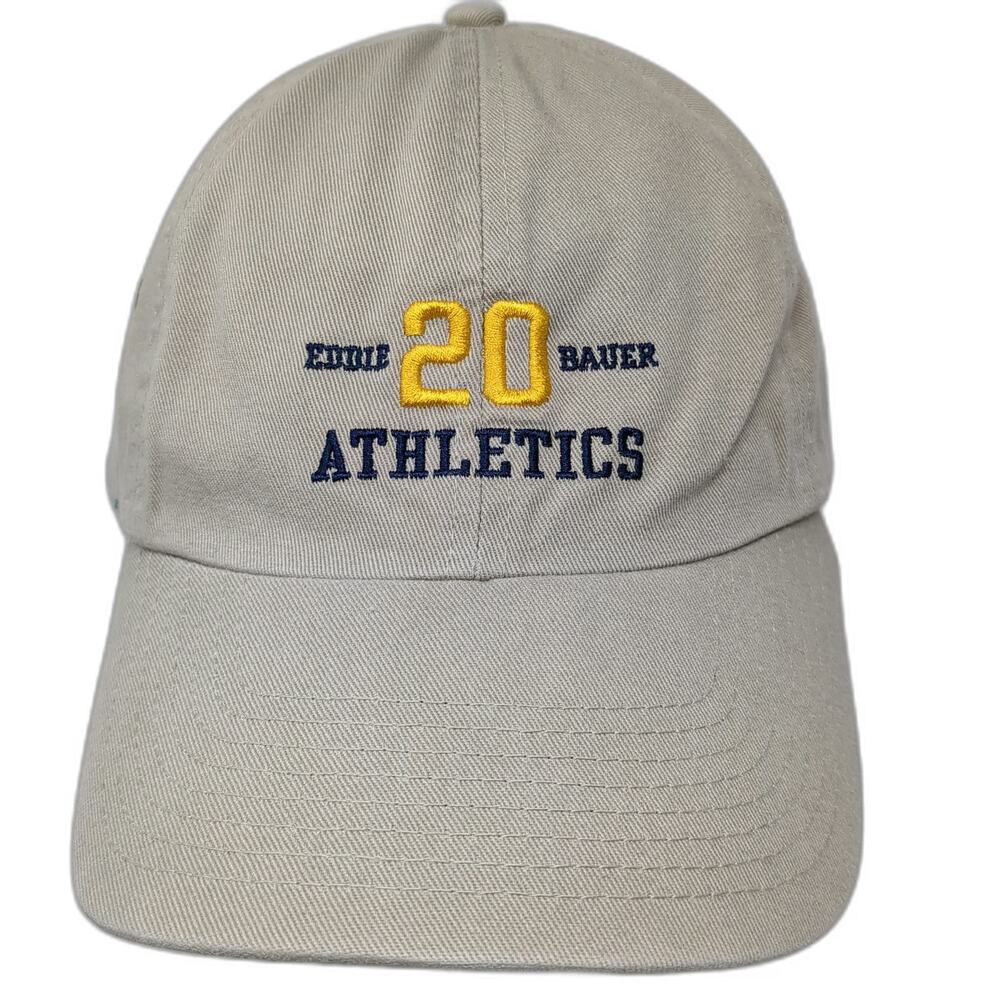 Eddie Bauer Baseball Cap Beige OSFM Athletics 20 Embroidered Cotton Slideback